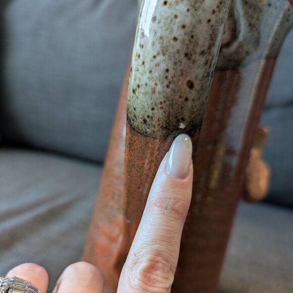 Robert Eakin Studio Pottery Face Stein | Construction Worker | Handcrafted - Picture 6 of 10